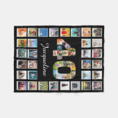 40歳の誕生日ファミリー写真集47枚 フリースブランケット (正面(横))