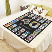 40歳の誕生日ファミリー写真集47枚 フリースブランケット