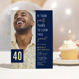 40歳の誕生日フォイル招待状 箔招待状