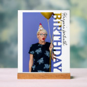 40歳の誕生日フォトカレッジパーティー アクリルサイン (ニュートラル)