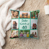 40歳の誕生日フォトコラージュで幻想的な姉妹 クッション (ブランケット)