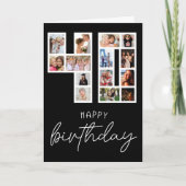 40歳の誕生日フォトコラージュの挨拶 カード (正面)