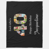 40歳の誕生日フォトコラージュテンプレート フリースブランケット (正面)