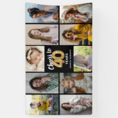 40歳の誕生日フォトコラージュバナー 横断幕 (縦)