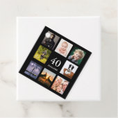 40歳の誕生日フォトコラージュ男の黒感謝してい君 フェイバータグ (インサイチュ)