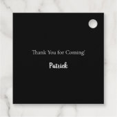 40歳の誕生日フォトコラージュ男の黒感謝してい君 フェイバータグ (裏面)