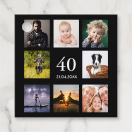 40歳の誕生日フォトコラージュ男の黒感謝してい君 フェイバータグ