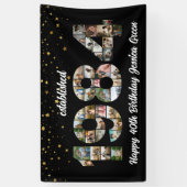 40歳の誕生日フォトコラージュ設立1984 横断幕 (縦)