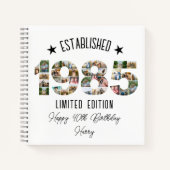 40歳の誕生日フォトコラージュ設立1985 ノートブック (正面)