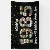 40歳の誕生日フォトコラージュ設立1985 横断幕 (縦)