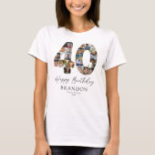 40歳の誕生日フォトコラージュTシャツ Tシャツ (正面)