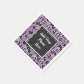 40歳の誕生日フォトパープルパーソナライズされたさん スタンダードカクテルナプキン (角)