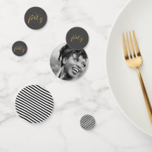 40歳の誕生日フォト白黒金ゴールドパーティー