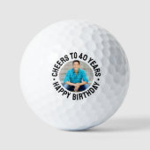 40歳の誕生日フォト ゴルフボール (正面)