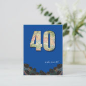 40歳の誕生日フラットカード (スタンド正面)