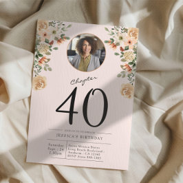 40歳の誕生日フローラ写真パーティー 招待状