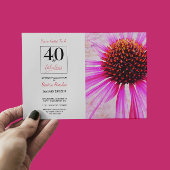 40歳の誕生日フローラ写真招待状 招待状