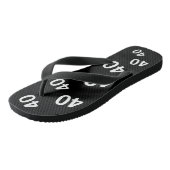 40歳の誕生日ブラックギフトビーチサンダル ビーチサンダル (アングル)