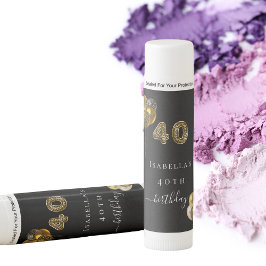 40歳の誕生日ブラック金ゴールドヒョウ印刷パーティー