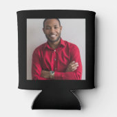 40歳の誕生日ブラック金ゴールド伝説的な写真 缶クーラー (裏面)