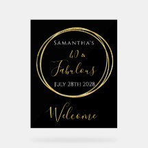 40歳の誕生日ブラック金ゴールド誕生日パーティーへようこそ