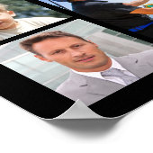 40歳の誕生日ブラック金ゴールド16歳までの写真応援 ポスター (角)