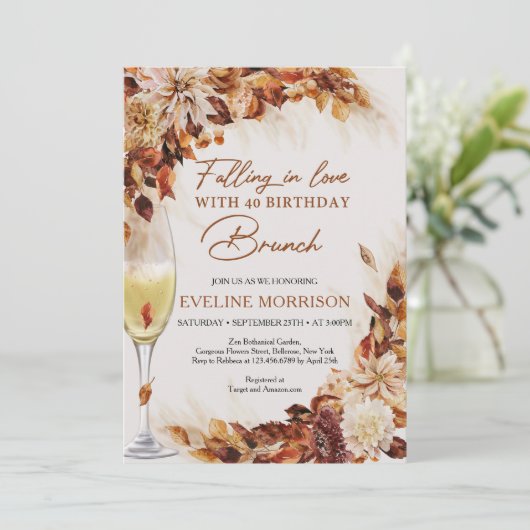 40歳の誕生日ブランチとバブリーに恋をする 招待状 (スタンド正面)
