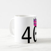 40歳の誕生日プリンセス コーヒーマグカップ (正面左)