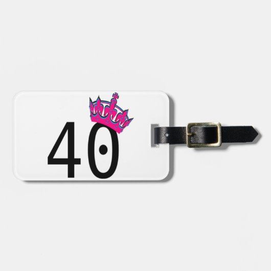 40歳の誕生日プリンセス ラゲッジタグ (正面横)