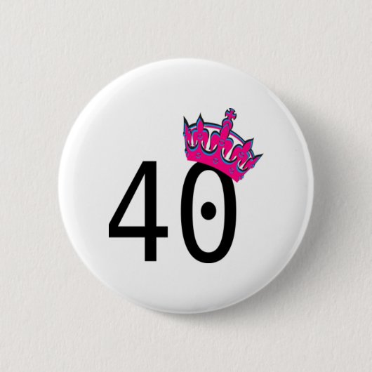 40歳の誕生日プリンセス 缶バッジ (正面)