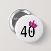 40歳の誕生日プリンセス 缶バッジ (正面&裏面)