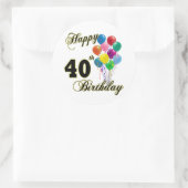 40歳の誕生日プレゼントと誕生日 ラウンドシール (バッグ)