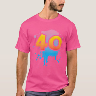 40歳の誕生日プレゼント男性女性スプレークールヒップホップ Tシャツ