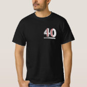 40歳の誕生日プレゼント野球 Tシャツ (正面)