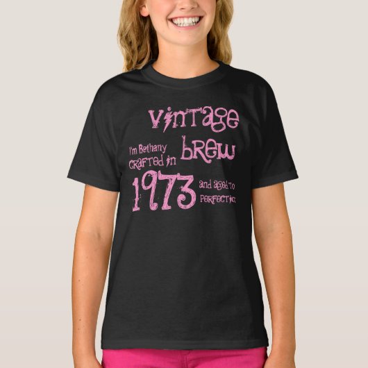 40歳の誕生日プレゼント1973年のヴィンテージ醸造 Tシャツ (正面)