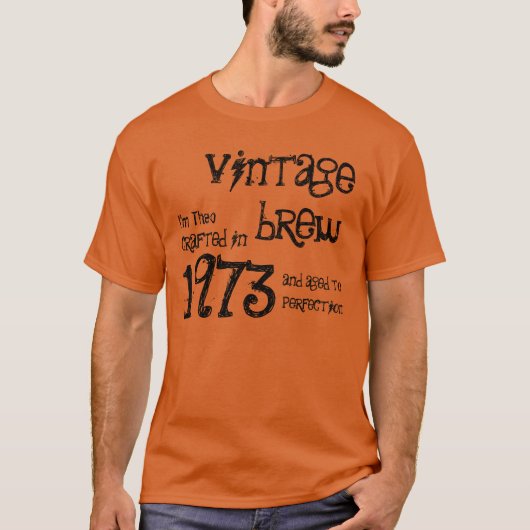 40歳の誕生日プレゼント1973年のヴィンテージ醸造 Tシャツ (正面)