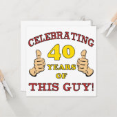 40歳の誕生日プレゼント カード (正面/裏面インサイチュ)