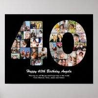 40歳の誕生日プレゼント フォトコラージュ ギフト