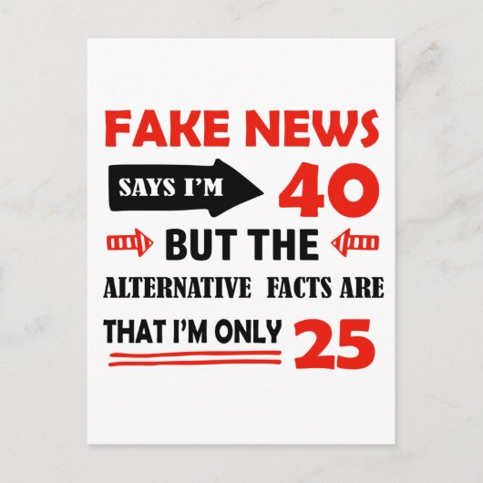 40歳の誕生日プレゼント ポストカード (正面)