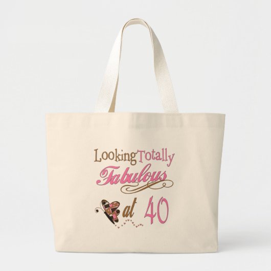 40歳の誕生日プレゼント ラージトートバッグ (正面)