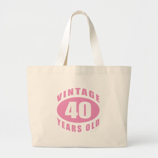 40歳の誕生日プレゼント ラージトートバッグ (正面)