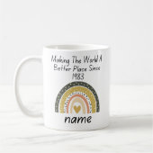 40歳の誕生日プレゼント、世界をより良い場所にする コーヒーマグカップ (左)