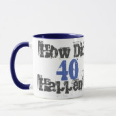 40歳の誕生日プレゼント。40歳なんて、どうして? マグカップ (左)