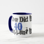 40歳の誕生日プレゼント。40歳なんて、どうして? マグカップ (正面左)