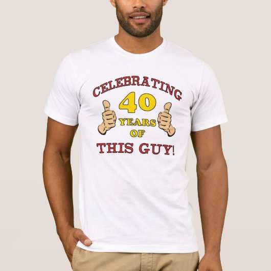 40歳の誕生日プレゼント Tシャツ (正面)