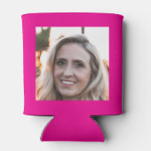 40歳の誕生日ホットピンク金ゴールド写真テンプレート 缶クーラー (裏面)