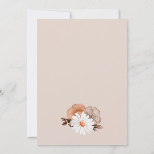 40歳の誕生日ボホ素朴フローラパーティー 招待状 (裏面)