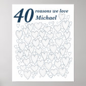 40歳の誕生日ポスター – 40私たちはあなたを愛する理由 ポスター (正面)