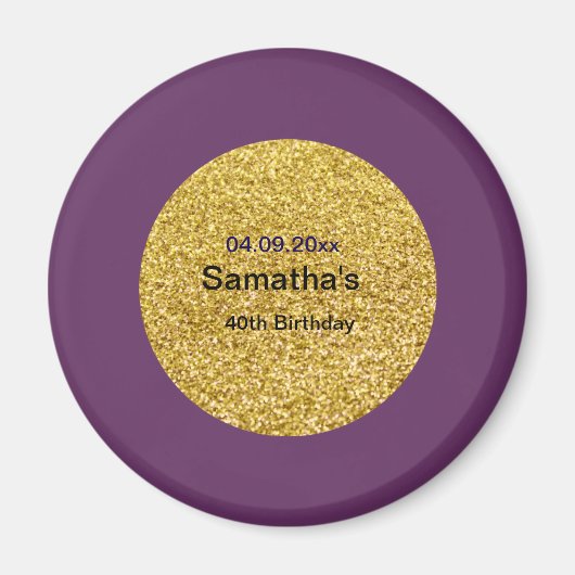 40歳の誕生日マグネット マグネット (正面)