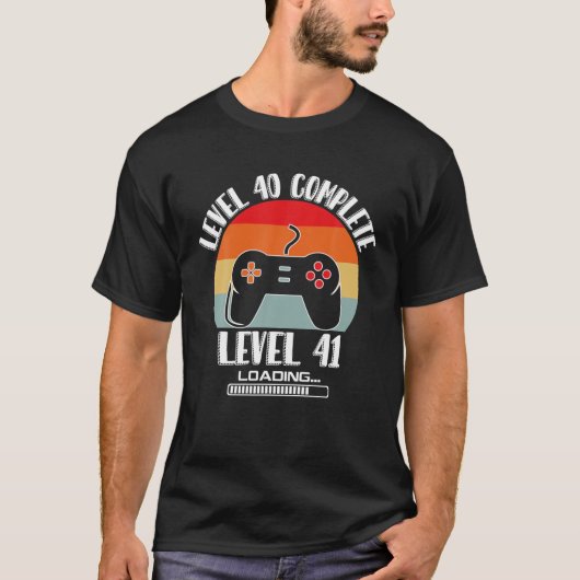 40歳の誕生日メンズキッドレベル40完全40年 Tシャツ (正面)